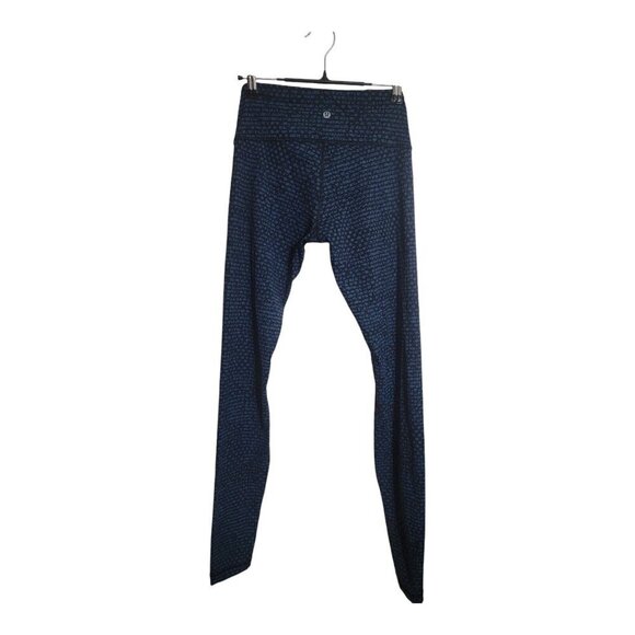 Lululemon Pant Women 6 Wunder Under III Shatter Weave Desert Teal Alberta Lake - Picture 2 of 8